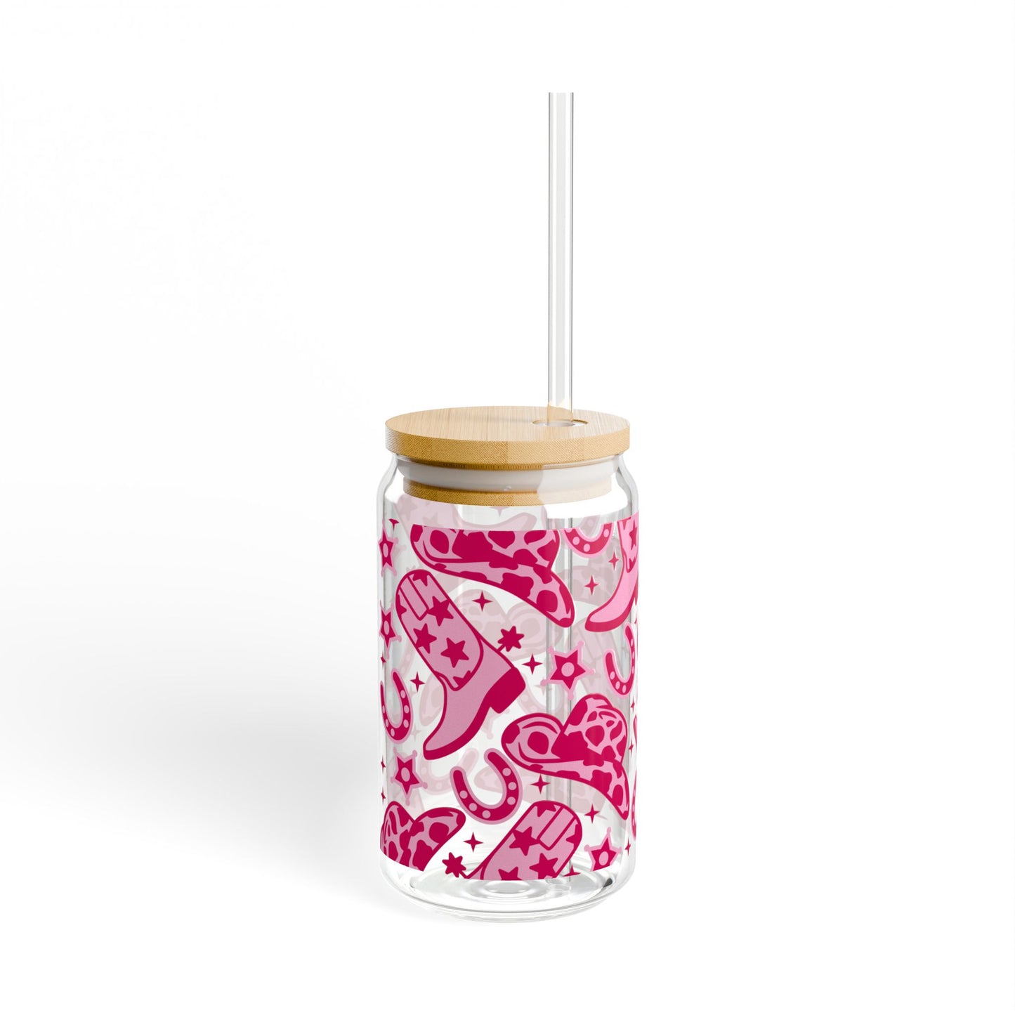 Western-Themed Sipper Glass | 16oz | Perfect for Parties, Gifts, and Celebrations | Fun Cowboy Design